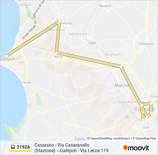 2192A bus Line Map