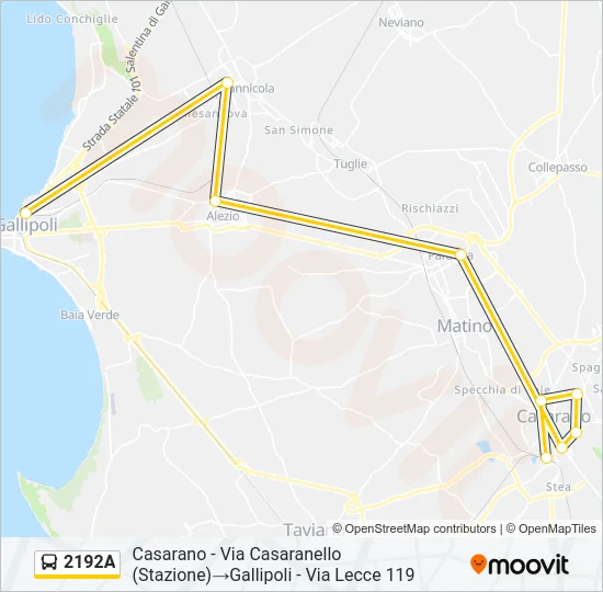2192A Bus Line Map