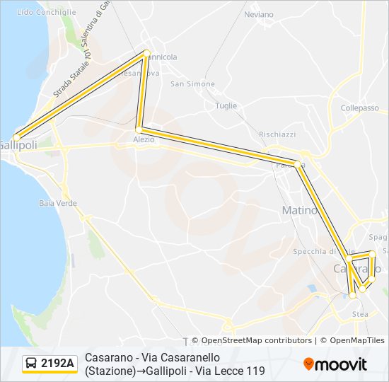 2192A bus Line Map