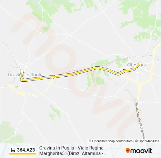 364.A23 Bus Line Map