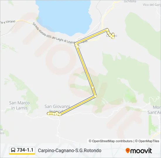 734-1.1 Bus Line Map