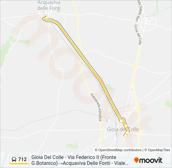 712 Bus Line Map