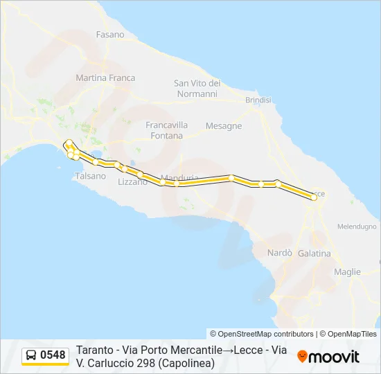 0548 Bus Line Map