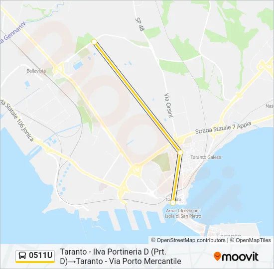 0511U Bus Line Map