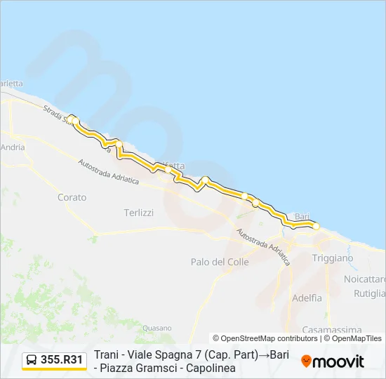 355.R31 Bus Line Map