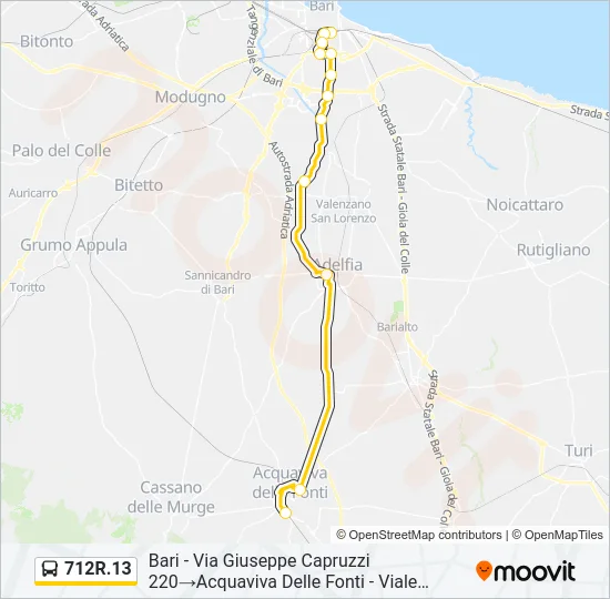 712R.13 Bus Line Map