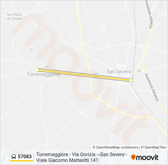 57083 Bus Line Map