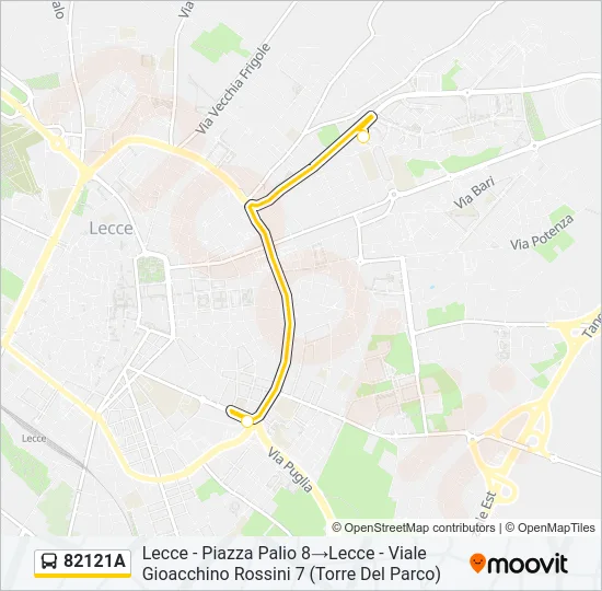 82121A Bus Line Map