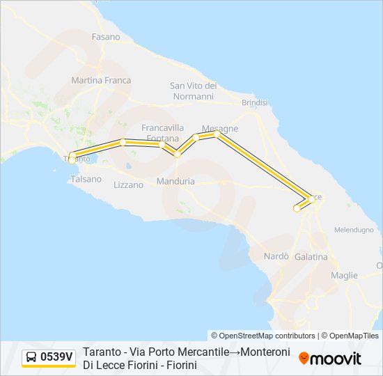 0539V bus Line Map