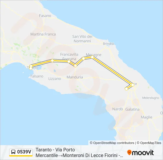 0539V Bus Line Map