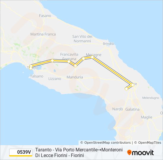 0539V bus Line Map