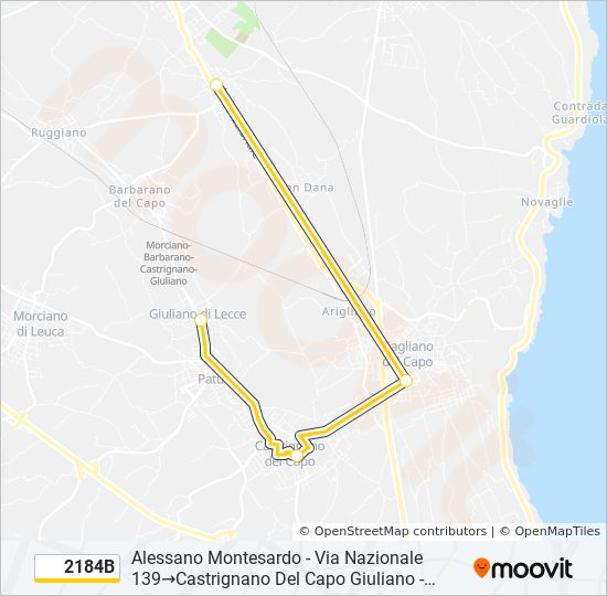 2184B bus Line Map