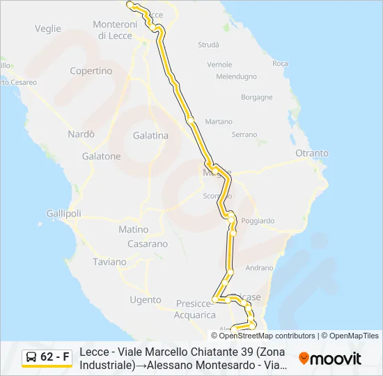 62 - F Bus Line Map