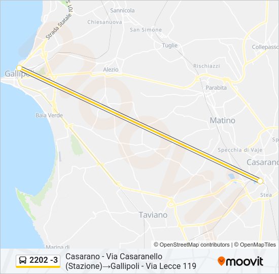 2202 -3 bus Line Map