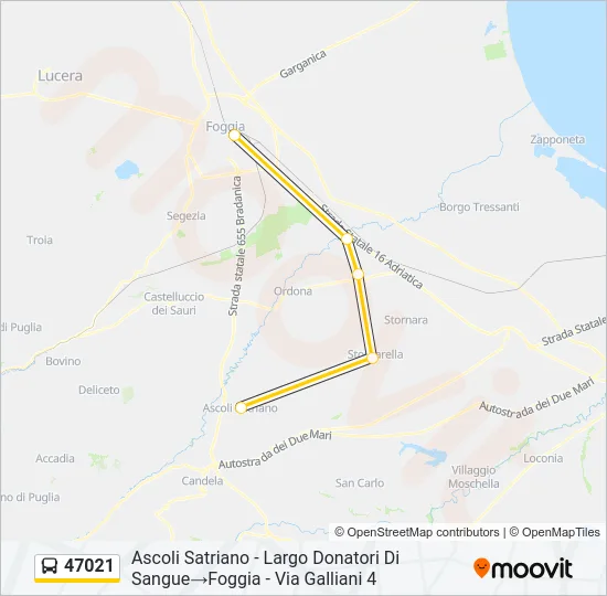 47021 Bus Line Map