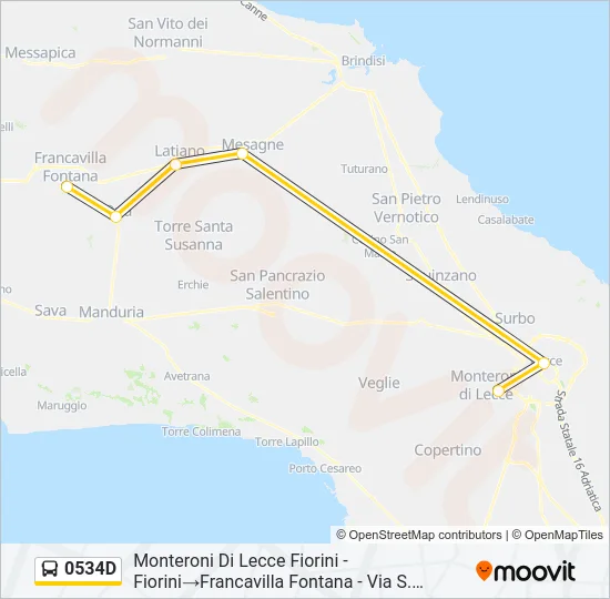 0534D Bus Line Map