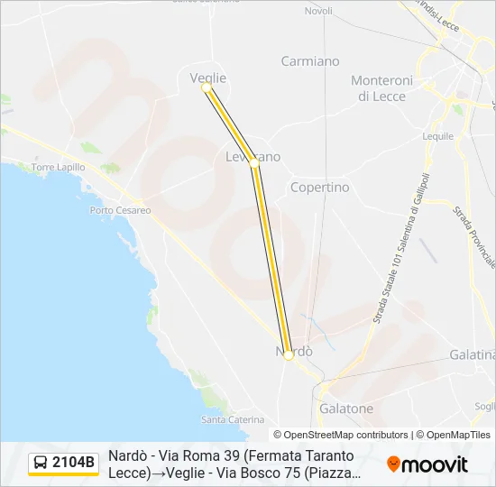 2104B Bus Line Map