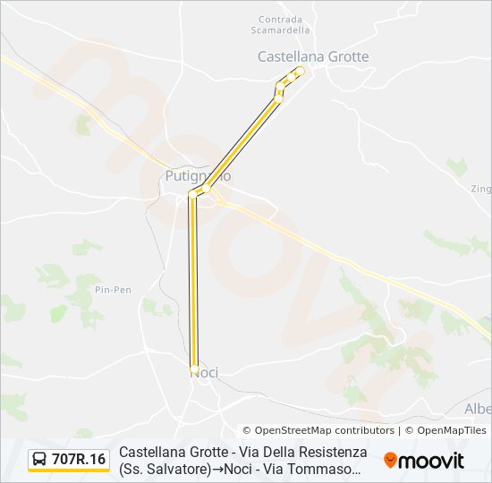 707R.16 bus Line Map