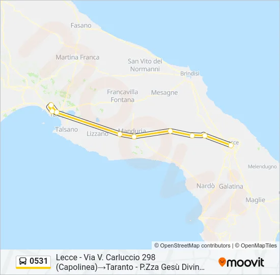 0531 Bus Line Map