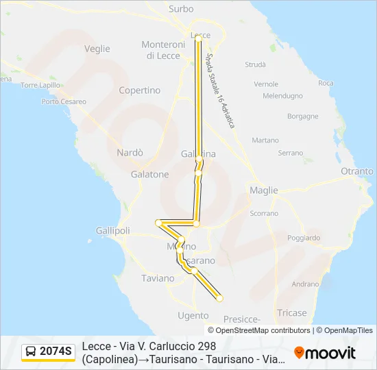 2074S Bus Line Map