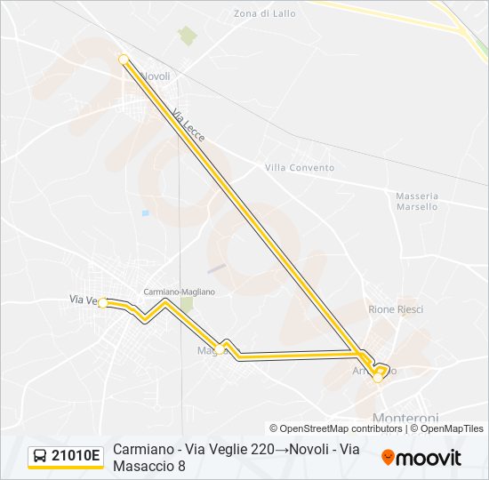 21010E bus Line Map