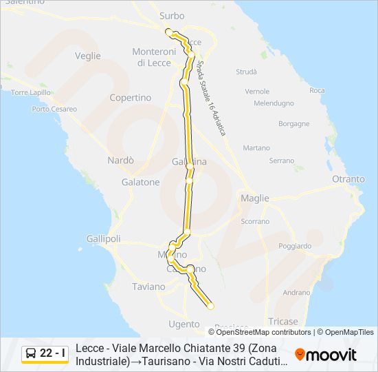 22 - I bus Line Map