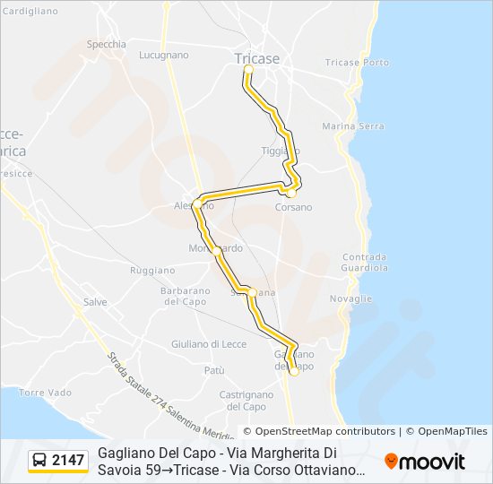 2147 bus Line Map