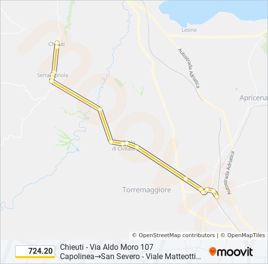 724.20 bus Line Map