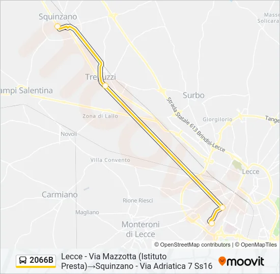 2066B Bus Line Map