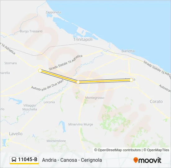 11045-B Bus Line Map