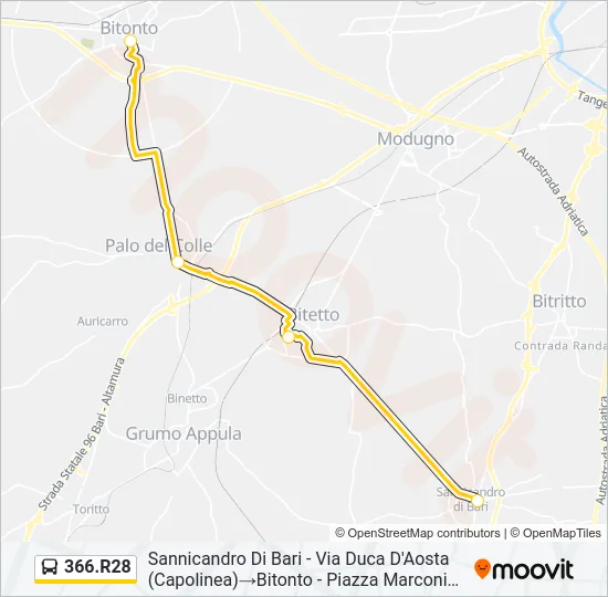 366.R28 Bus Line Map