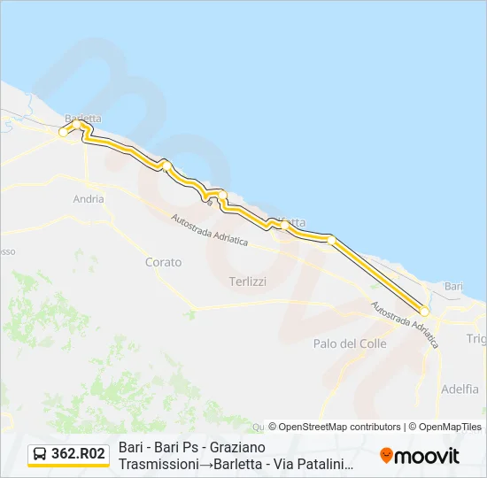 362.R02 Bus Line Map