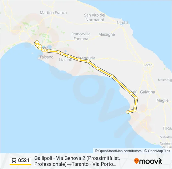 0521 Bus Line Map