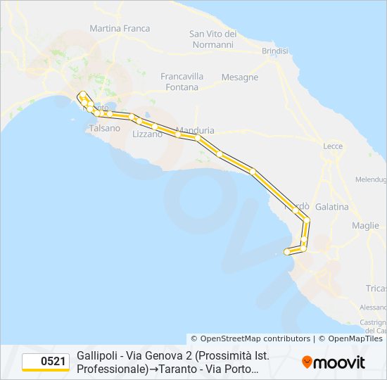 0521 bus Line Map