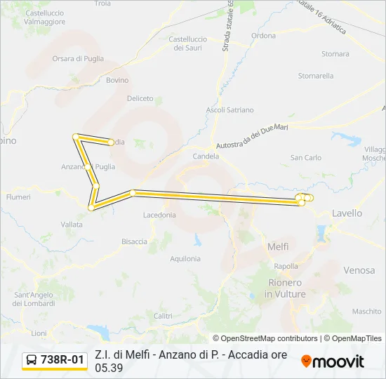 738R-01 Bus Line Map