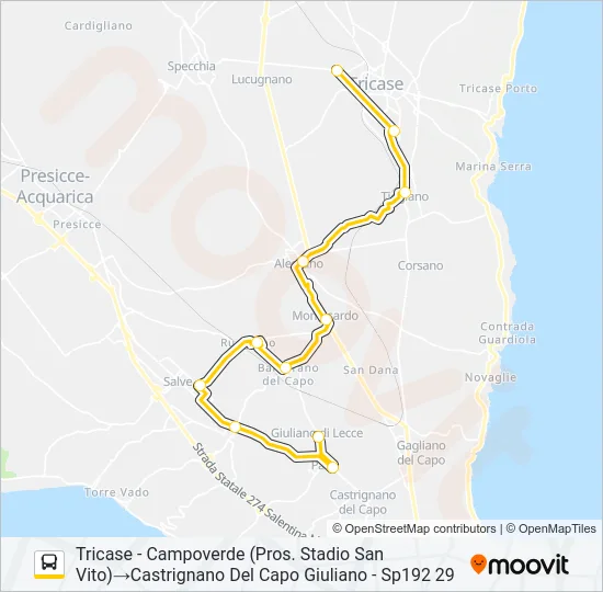 2138 - 1 Bus Line Map