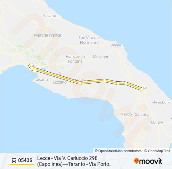 0543S bus Line Map