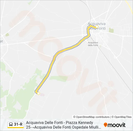 31-R Bus Line Map