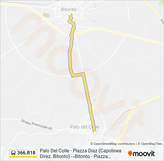366.R18 Bus Line Map