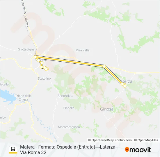 Percorso linea bus 710.45.01
