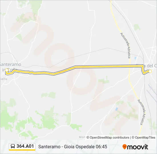 364.A01 Bus Line Map