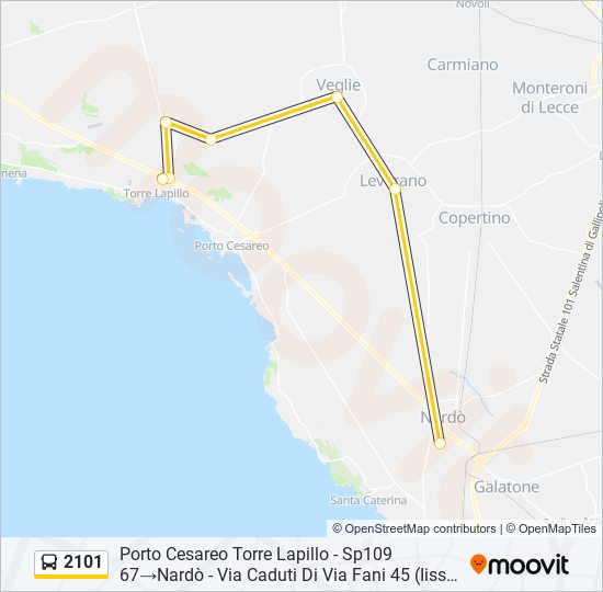 2101 bus Line Map