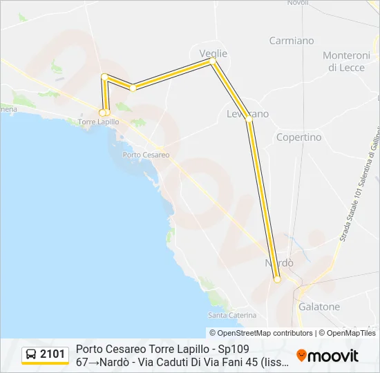 2101 Bus Line Map
