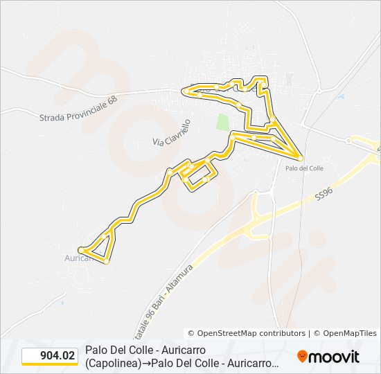 904.02 bus Line Map