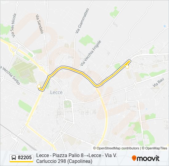 82205 bus Line Map