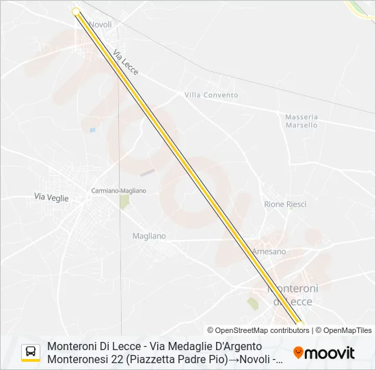 1021 - 3 Bus Line Map