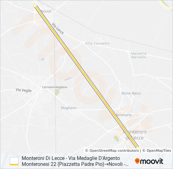 1021 - 3 bus Line Map