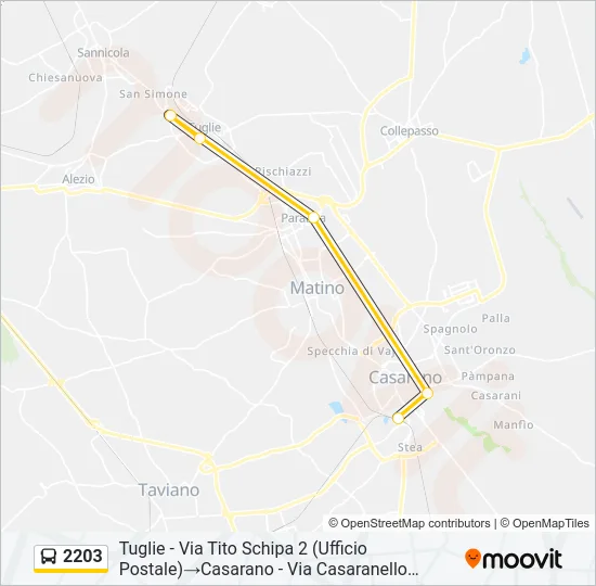 2203 Bus Line Map