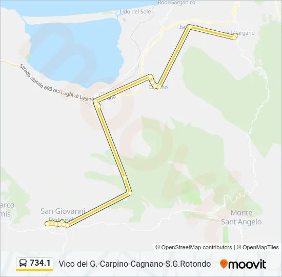 734.1 Bus Line Map