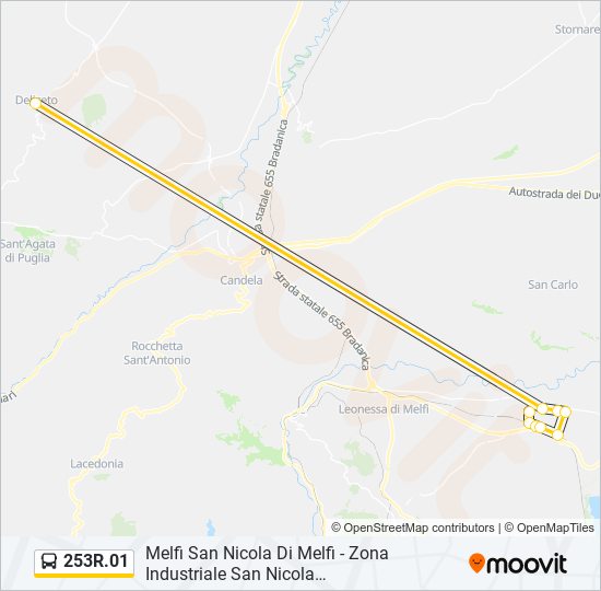 253R.01 bus Line Map